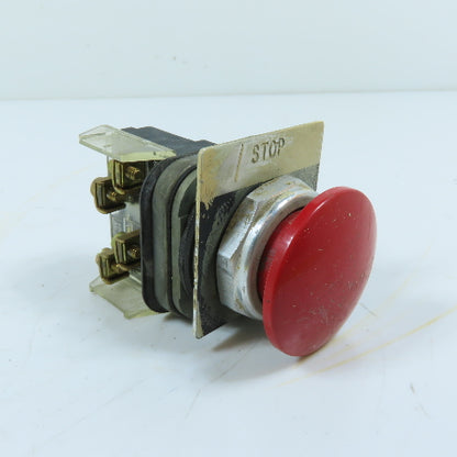 Allen-Bradley 800T-XA 800T-D Red Mushroom STOP Pushbutton Switch NEMA 4/13