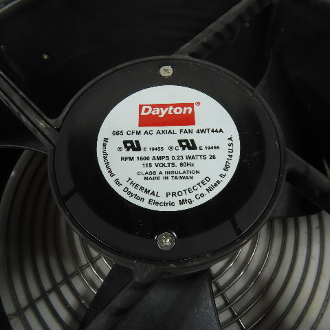 Dayton 4WT44A AC Axial Fan 665 CFM 115V 60Hz 1600 RPM