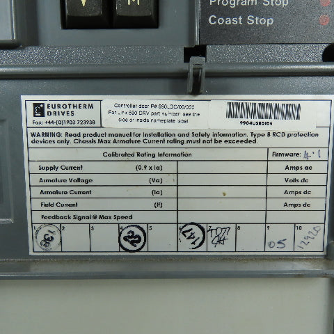Eurotherm 590LDC/00/000 590 Link Series DC Drive Door Controller Board 480VAC