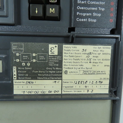 Eurotherm 5900/91 590 Link Series DC Drive Door Controller Board 480VAC
