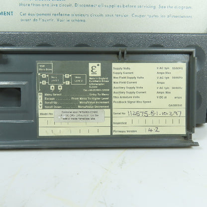 Eurotherm 590DC/00/000 590 Link Series DC Drive Door Controller Board 480VAC