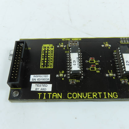 Titan Converting 673T015 ARM/GUIDER/BRAKE Membrane Keypad Control Panel w/PCB