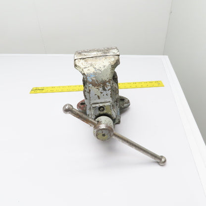 Chas. Parker 954 1/2 4-1/2" Heavy Duty Cast Iron Stationary Bench Vise