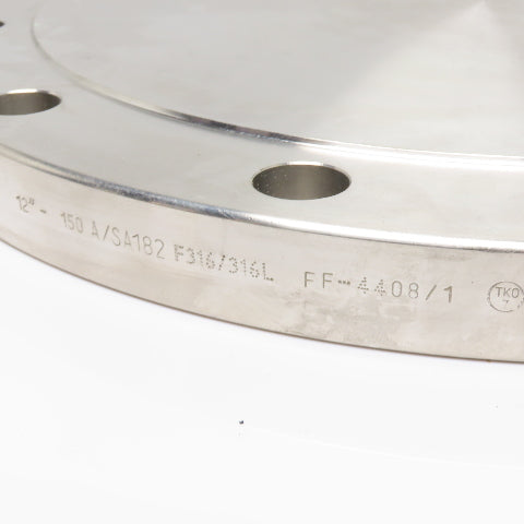 Bebitz 4408/1 B16.5 12" 150# A/SA182 F316/316L Blind Flange FF Raised Face