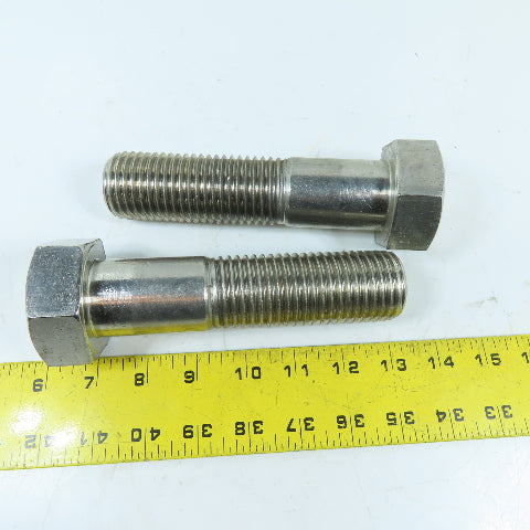 S30400 1-1/2"-6 x 6" Stainless Steel Hex Bolt Lot Of 2