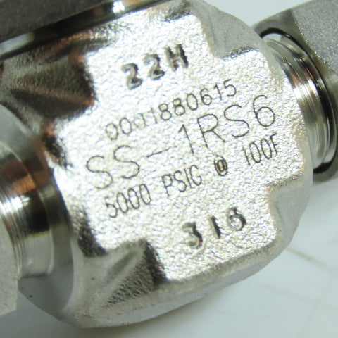 Swagelok SS-1RS6 3/8" Stainless Steel Integral Bonnet Needle Valve 5000PSI