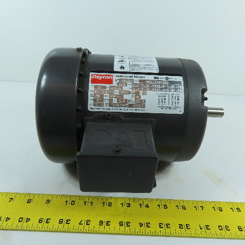 Dayton 2N863H 1/4HP Electric Motor 208-220/440V 1725/1425RPM 3Ph 56 Fr