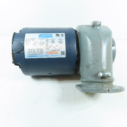 Leeson 100772.00 C4T34NC7E 1/6HP 3Ph 3450RPM 208-230/460V TENV Blower Fan