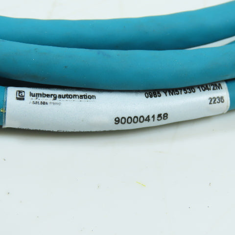Lumberg Automation 900004158 0985 YM57530 104/2M M12 to RJ45 Ethernet Cable 2M