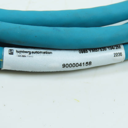 Lumberg Automation 900004158 0985 YM57530 104/2M M12 to RJ45 Ethernet Cable 2M