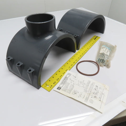 Spears 866V-664 12" x 4" Sch 80 PVC Clamp Saddle Socket Kit