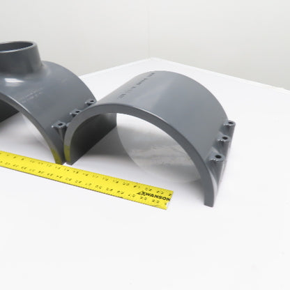 Spears 866V-664 12" x 4" Sch 80 PVC Clamp Saddle Socket Kit