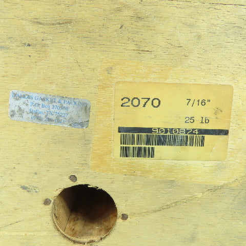 Dallas Gasket & Packing 2070 Braided Compression Packing Spool 7/16" 23 lb