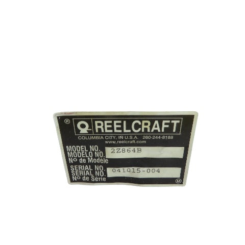 Reelcraft 2Z864B Spring Retractable Hose Reel 3/8" ID x 50'