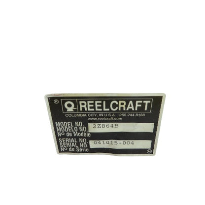 Reelcraft 2Z864B Spring Retractable Hose Reel 3/8" ID x 50'