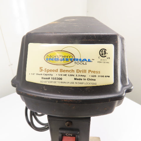 Northern Industrial RDM1301BN 5-Speed Bench Top Drill Press 1/2" Chuck 120V 1Ph