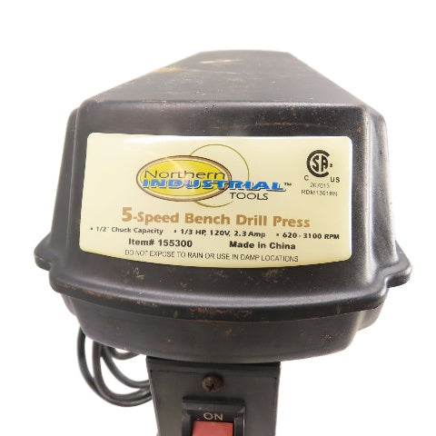 Northern Industrial RDM1301BN 5-Speed Bench Top Drill Press 1/2" Chuck 120V 1Ph