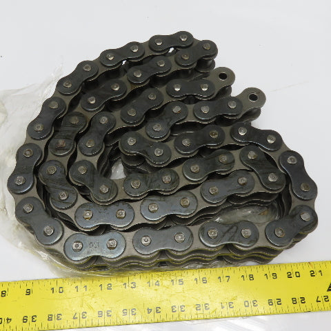 Mahera 100-2 Roller Chain #100 Double Strand With Connecting Master Links 76"