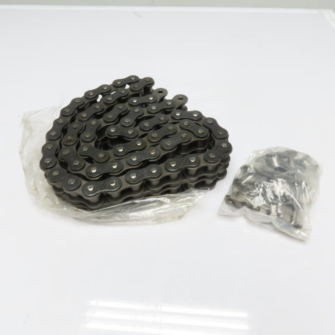 Mahera 100-2 Roller Chain #100 Double Strand With Connecting Master Links 76"