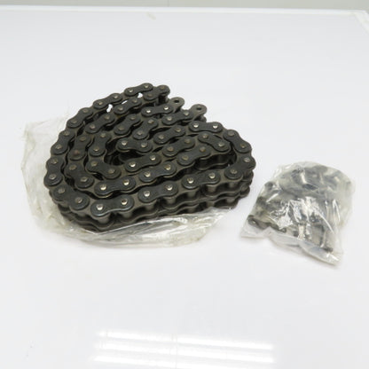 Mahera 100-2 Roller Chain #100 Double Strand With Connecting Master Links 76"