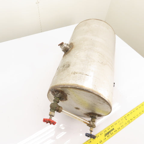 9 Gallon Stainless Steel Horizontal Compressed Air Receiver Storage Tank