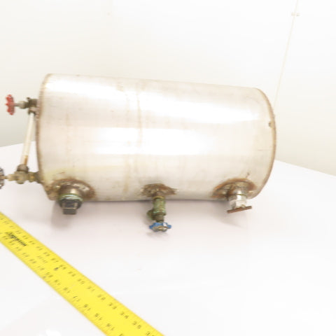 9 Gallon Stainless Steel Horizontal Compressed Air Receiver Storage Tank