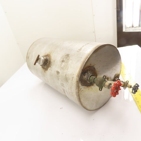 9 Gallon Stainless Steel Horizontal Compressed Air Receiver Storage Tank