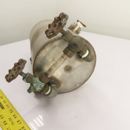2 Gallon Stainless Steel Horizontal Compressed Air Receiver Storage Tank