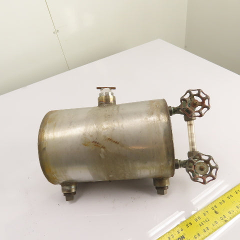 2 Gallon Stainless Steel Horizontal Compressed Air Receiver Storage Tank