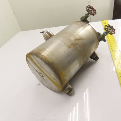 2 Gallon Stainless Steel Horizontal Compressed Air Receiver Storage Tank