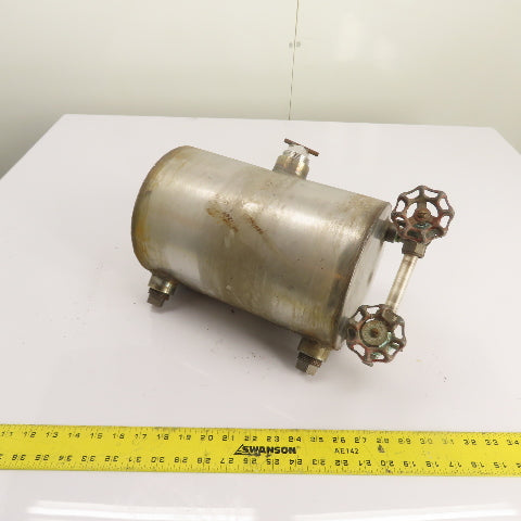 2 Gallon Stainless Steel Horizontal Compressed Air Receiver Storage Tank