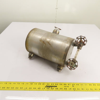 2 Gallon Stainless Steel Horizontal Compressed Air Receiver Storage Tank