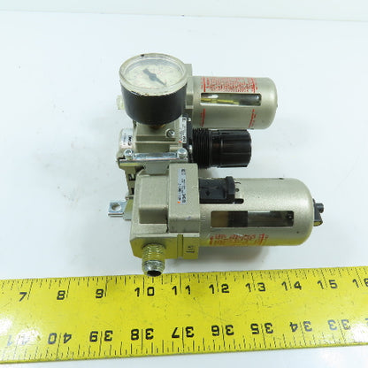 SMC AC25-N02-Z Air Filter Regulator Lubricator FRL 1/4" NPT 150 PSI