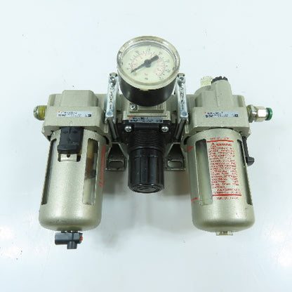 SMC AC25-N02-Z Air Filter Regulator Lubricator FRL 1/4" NPT 150 PSI