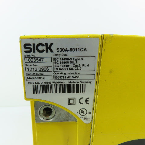 SICK 1023547 S30A-6011CA S3000 Advanced Safety Laser Scanner Parts/Repair
