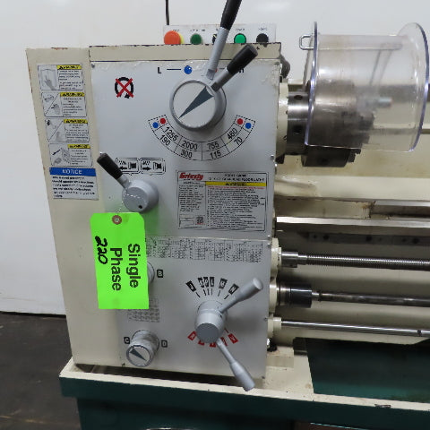 Grizzly G0782 13" x 40" Gearhead Floor Lathe 220V 1Ph 2Hp Tested