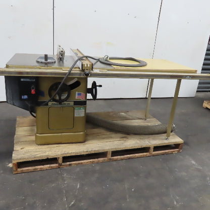 Powermatic 66 10" Cabinet Table Saw Extension Table & Fence 5Hp 208-220/460V