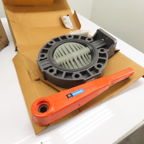 Hayward 8" PVC Butterfly Valve 150 PSI PPL Disc EPDM Liner 416 SS Lever Handle