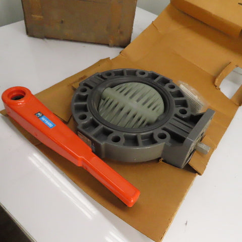 Hayward 8" PVC Butterfly Valve 150 PSI PPL Disc EPDM Liner 416 SS Lever Handle