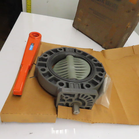 Hayward 8" PVC Butterfly Valve 150 PSI PPL Disc EPDM Liner 416 SS Lever Handle