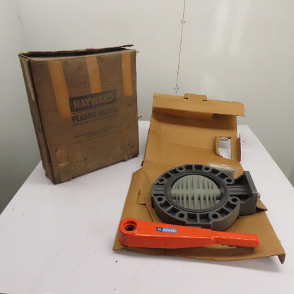 Hayward 8" PVC Butterfly Valve 150 PSI PPL Disc EPDM Liner 416 SS Lever Handle