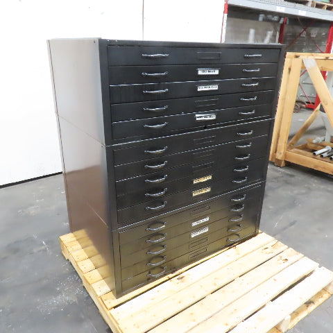 15 Drawer Flat File Drawing Blue Print Cabinet 41" x 28-1/2" x 46" Tall