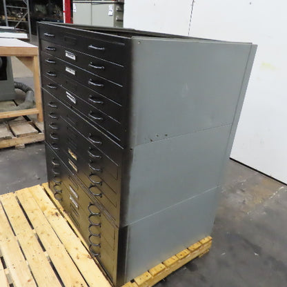 15 Drawer Flat File Drawing Blue Print Cabinet 41" x 28-1/2" x 46" Tall