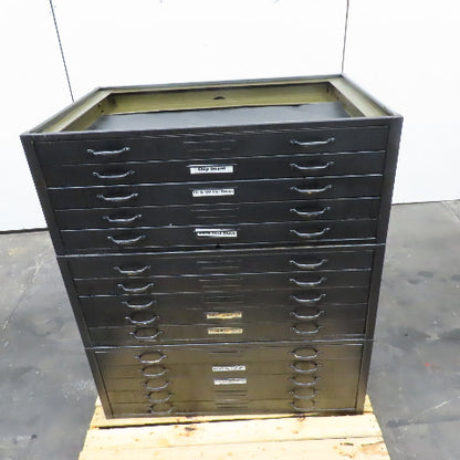 15 Drawer Flat File Drawing Blue Print Cabinet 41" x 28-1/2" x 46" Tall
