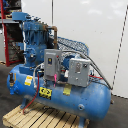 Quincy 350-16 Reciprocating Air Compressor 200 PSI 10Hp 208-230/460V 3Ph 120 Gal