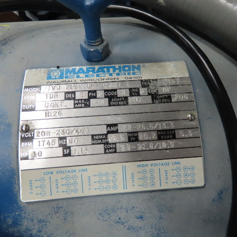 Quincy 350-16 Reciprocating Air Compressor 200 PSI 10Hp 208-230/460V 3Ph 120 Gal