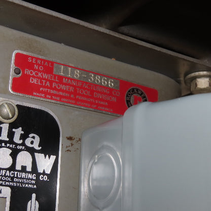 Delta Unisaw 10" Tilting Arbor Table Saw 2Hp 208-220/480V 3Ph Tested