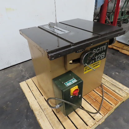 SCMI SI 12 PS Tilting Arbor Table Saw 460V 3Ph 60Hz 4.8kW 90-45° Bevel Tested