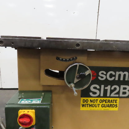 SCMI SI 12 PS Tilting Arbor Table Saw 460V 3Ph 60Hz 4.8kW 90-45° Bevel Tested