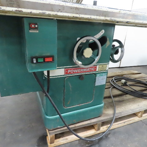 Powermatic 66 10" Tilting Arbor Table Saw with Extension Tables 208-220/480V 3Hp